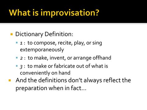 what does improvised mean.